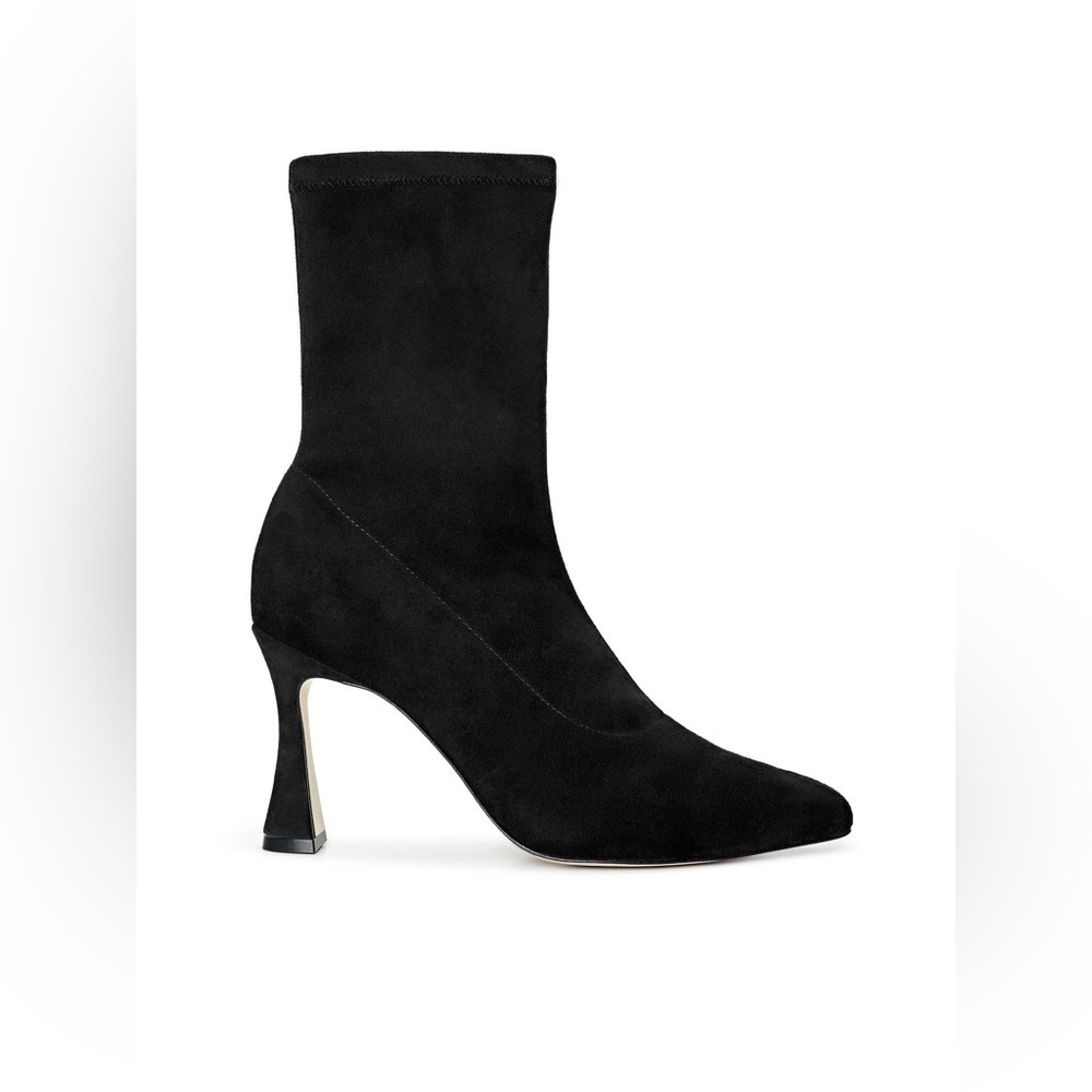 L’AGENCE NEW Severine Stretch Suede Boots in Black 8